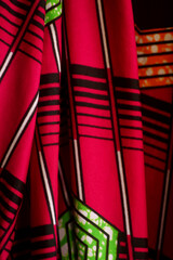 African fabric pattern with catchy colors