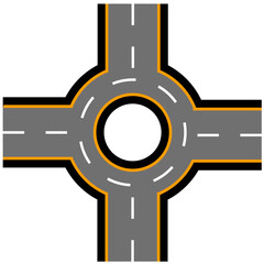 Road and Highway Top View, Driveway Asphalt Design