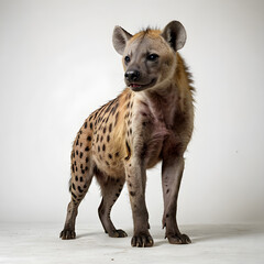 spotted hyena in the savannah - obrazy, fototapety, plakaty
