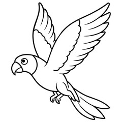 Bird coloring book vector illustration (45)