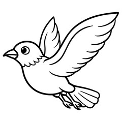 Bird coloring book vector illustration (61)