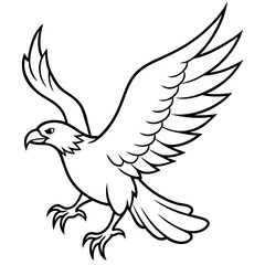 Bird coloring book vector illustration (64)