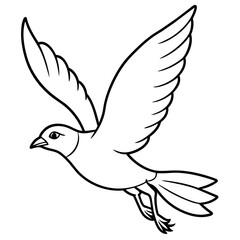 Bird coloring book vector illustration (72)