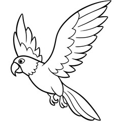 Bird coloring book vector illustration (63)