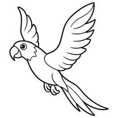 Bird coloring book vector illustration (66)