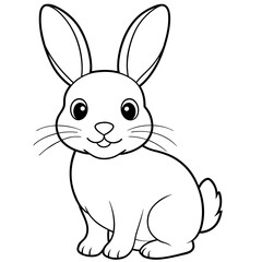 cute bunny coloring book vector (28)