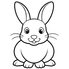 cute bunny coloring book vector (33)