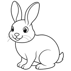 cute bunny coloring book vector (35)