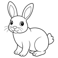 cute bunny coloring book vector (40)