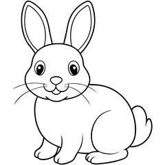cute bunny coloring book vector (41)