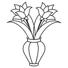 Flower coloring book design vector (4)