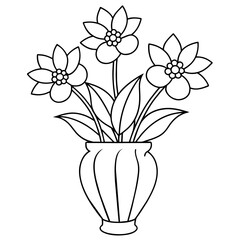 Flower coloring book design vector (3)