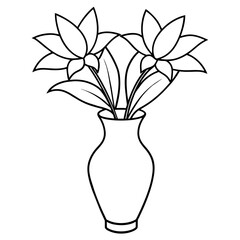 Flower coloring book design vector (10)