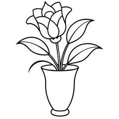 Flower coloring book design vector (8)