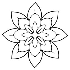 Flower coloring book design vector (39)