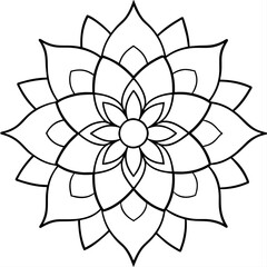 Flower coloring book design vector (46)