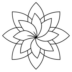 Flower coloring book design vector (47)