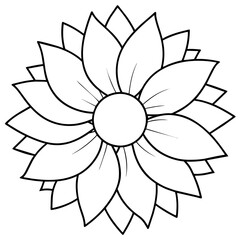 sunflower coloring book vector (4)