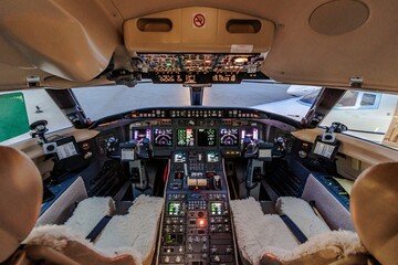 Aviation Photos of 2 planes both interior and exterior photos.