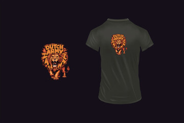 Tiger t-shirt design. AI