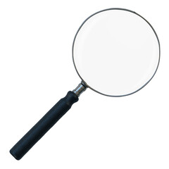 Modern and beautiful search tool, magnifying glass isolated on transparent background