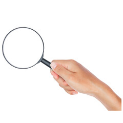 Modern and beautiful search tool, magnifying glass isolated on transparent background