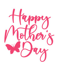 Mother’s Day typography clip art design on plain white transparent isolated background for sign, card, shirt, hoodie, sweatshirt, apparel, tag, mug, icon, poster or badge