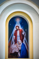 stained glass window in church © Aleksandr Riabinin