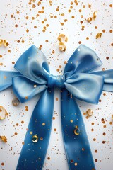 blue gift bow