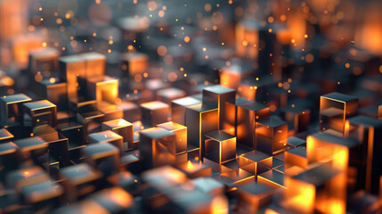 Fototapeta premium Dive into the world of cutting-edge technology with a futuristic digital background, perfect for showcasing AI, data, and innovation in a visually striking manner.