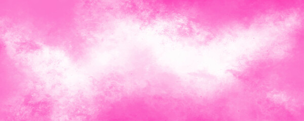 Romantic summer pink skies with white clouds background. Pink and white background with cloud grunge texture. cloudy in sunshine calm bright winter air background Pink sky with fluffy clouds.