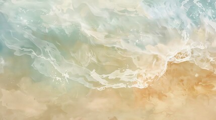 Obraz premium Soft brush strokes and fading colors capture the ebb and flow of a rivers tide perpetually in motion..