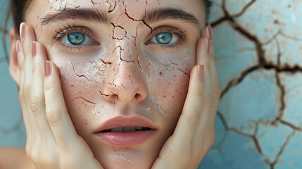 a person's skin is dry and dull