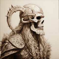 Vintage Viking skull