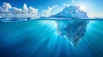 Antarctic iceberg depicts climate change, conservation, ozone risks on impactful poster