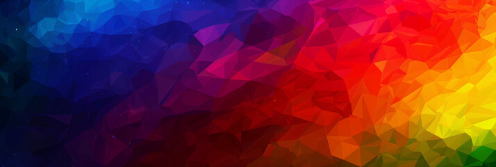 Banner - LGBT Pride month symbol - Colorful Rainbow flag in abstract style