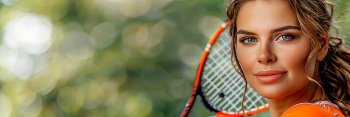 Empowered female tennis player exudes confidence and professionalism in sports competition