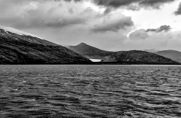 Mountain landscapes and glaciers in the Beagle Channel, Tierra del Fuego, southern Argentina
