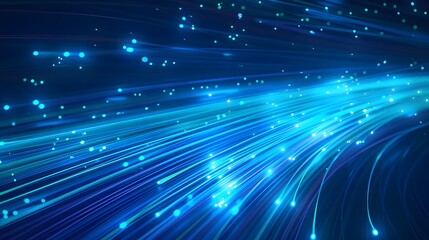 Obraz premium Blue light streak, fiber optic, speed line, futuristic background for 5g or 6g technology wireless data transmission, high-speed internet in abstract. internet network concept. vector design.