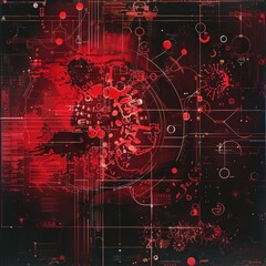 A 3D render of a red liquid splash on a black background with a high frame rate and detailed textures.