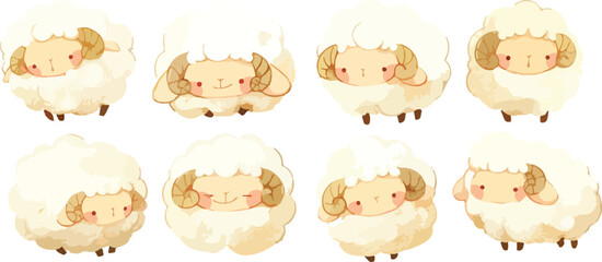 sheep clipart vector for graphic resources