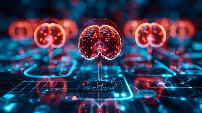 Vibrant Holographic Visualization of the Prostate Gland in Advanced Medical Technology