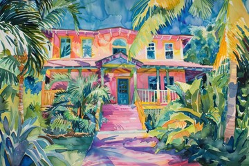 House sitting invites travelers into local canvases, living life through the hues of home, bright water color