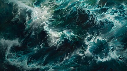 Captivating Seascape of Turbulent Oceanic Power and Motion