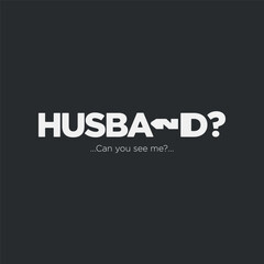 Vector husband text logo design