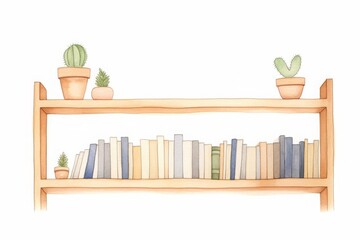 Minimalist bookshelf arrangement