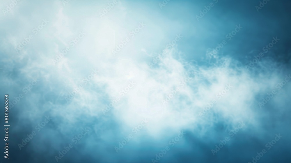 Wall mural ethereal blue clouds scatter light, creating a soft, diffuse glow in the sky, ideal for backgrounds 