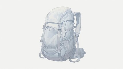Plain gray backpack