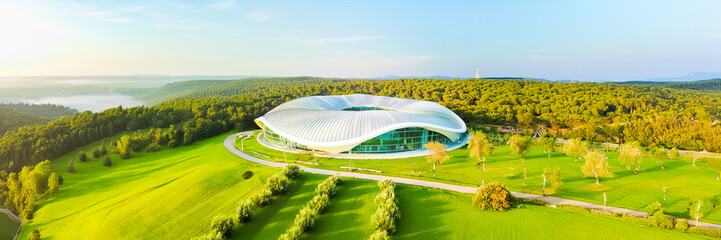 bioclimatic stadium building green architecture