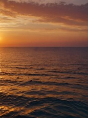 Fototapeta premium A peaceful sunset view with the sea